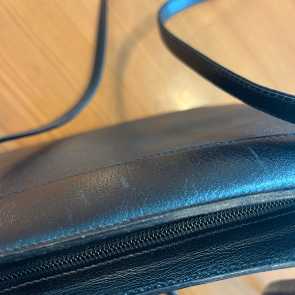 Dior Black Leather Shoulder Bag with Gold Accents Rare Gorgeous Vintage bag - Picture 12 of 16